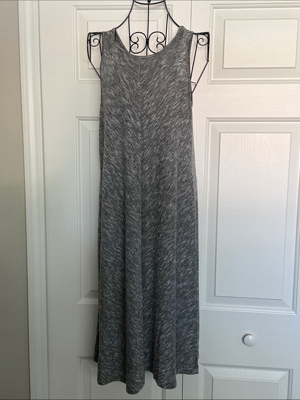 a.n.a Heathered Gray Sleeveless Maxi Dress